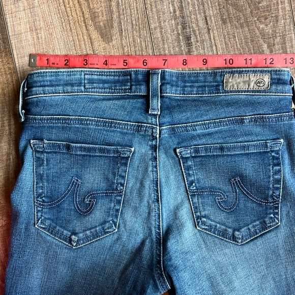 Ag Adriano Goldschmied Middi ankle Skinny Blue Jeans with Vintage Distressing - Picture 4 of 7